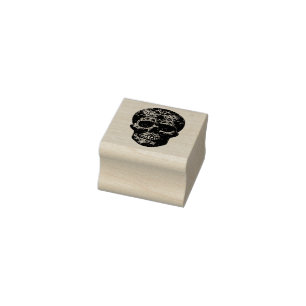 Halloween Bloemsuiker Schedel Rubberstempel