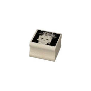 Halloween Bloemsuiker Schedel Rubberstempel