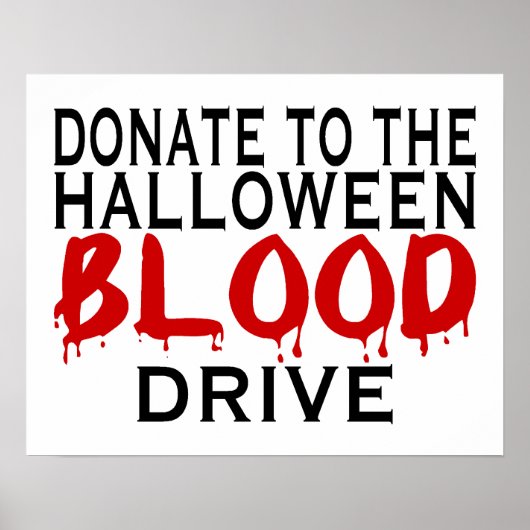 Halloween Blood Drive Poster (Voorkant)
