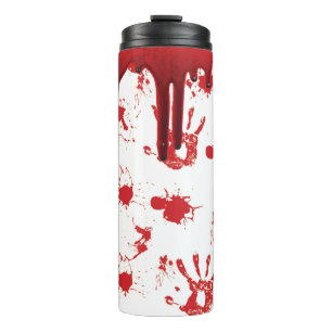 Halloween Blood Drop Creepy Bloody Handprint Thermosbeker