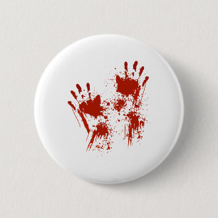 Halloween Blood Hands Costume Zombie Outfit Ronde Button 5,7 Cm