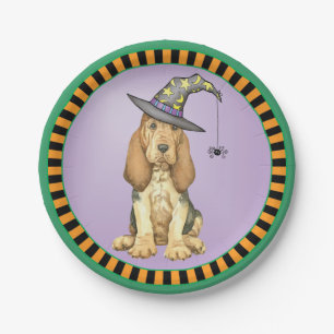 Halloween Bloodhound Papieren Bordje
