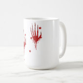 "Halloween Bloody Hands Mug - Scary Blood Splatz (Devant droit)