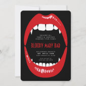 Halloween Bloody Mary Vampier Brunchen Uitnodiging (Voorkant)