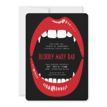 Halloween Bloody Mary Vampire Brunch Invitation