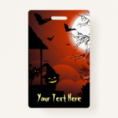 Halloween Bloody Moonlight Nightmare Badge (Achterkant)