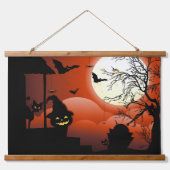 Halloween Bloody Moonlight Nightmare Hangend Wandkleed (Voorkant)