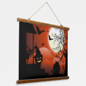 Halloween Bloody Moonlight Nightmare Hangend Wandkleed (Gebogen)