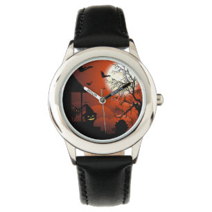 Halloween Bloody Moonlight Nightmare-horloges Horloge