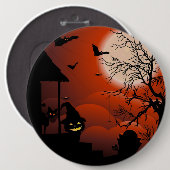 Halloween Bloody Moonlight Nightmare Ronde Button 6,0 Cm (Voorkant /achterkant)