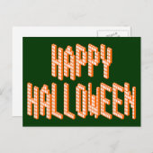 Halloween Blox-tekst Briefkaart (Voorkant / Achterkant)
