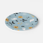 Halloween Blue Papieren Bordje (Gekanteld)