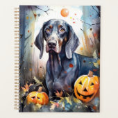 Halloween Bluetick Coonhound avec la peur Citrouil (Devant)