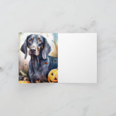 Halloween Bluetick Coonhound Met Pompoenen Eng Kaart (Binnen)
