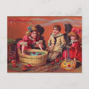 Halloween Bobbing voor appels Briefkaart