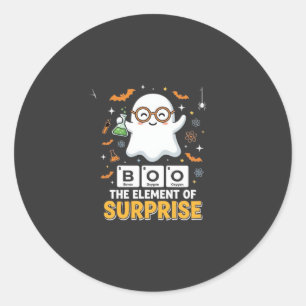 Halloween Boe Element van Verrassing Geest Ontwerp Ronde Sticker