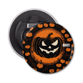 Halloween "Boe!" Flessenopener Button Flesopener