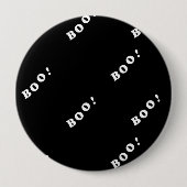 Halloween boe letters op zwart ronde button 4,0 cm (Voorkant)