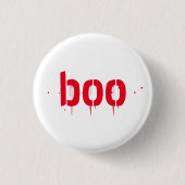 Halloween boe rode stiefpenknop ronde button 3,2 cm (Voorkant)
