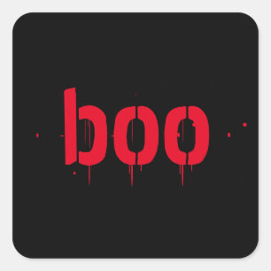 Halloween boe rode, zwarte engel vierkante sticker