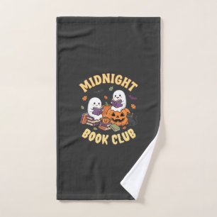 Halloween Boek Club Spook Lezen Pompoen Ontwerp_1 Handdoek