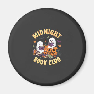 Halloween Boek Club Spook Lezen Pompoen Ontwerp_1 Magneet