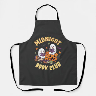 Halloween Boek Club Spook Lezen Pompoen Ontwerp_1 Schort