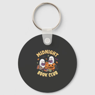 Halloween Boek Club Spook Lezen Pompoen Ontwerp_1 Sleutelhanger