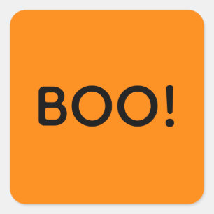 Halloween boek! Eenvoudige Typografie Gift Treat B Vierkante Sticker