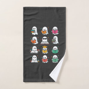 Halloween Boek Lezen Spoken Kawaii Bibliotheek Ont Handdoek