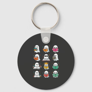 Halloween Boek Lezen Spoken Kawaii Bibliotheek Ont Sleutelhanger