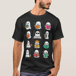 Halloween Boek Lezen Spoken Kawaii Bibliotheek Ont T-shirt