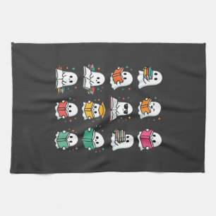 Halloween Boek Lezen Spoken Kawaii Bibliotheek Ont Theedoek