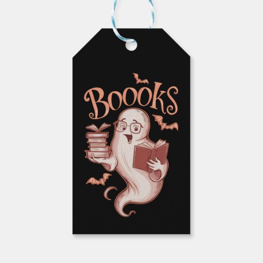 Halloween Boeken Bibliothecaris Leraar Lezer Cadeaulabel (Achterkant)