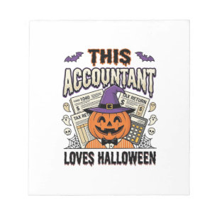 Halloween-boekhouder Funny Spooky Belastingseizoen Notitieblok