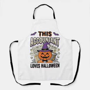 Halloween-boekhouder Funny Spooky Belastingseizoen Schort