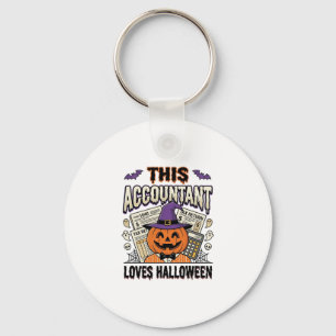 Halloween-boekhouder Funny Spooky Belastingseizoen Sleutelhanger