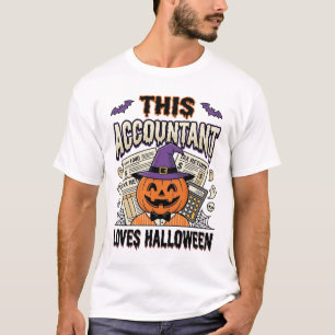 Halloween-boekhouder Funny Spooky Belastingseizoen T-shirt