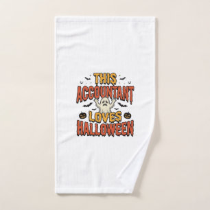Halloween Boekhouder Vintage Ghost T-shirt Ontwerp Handdoek