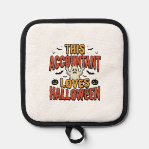 Halloween Boekhouder Vintage Ghost T-shirt Ontwerp Pannenlap