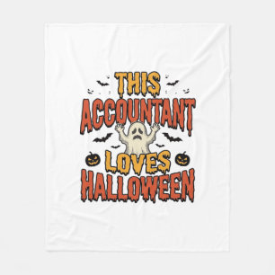 Halloween-boekhouder vintage spookshirt ontwerp_1 fleece deken