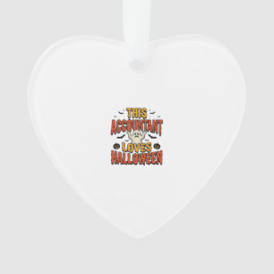 Halloween-boekhouder vintage spookshirt ontwerp_1 ornament