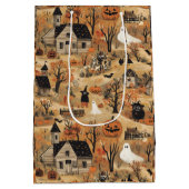  Halloween boerderij Medium Cadeauzakje (Achterkant)