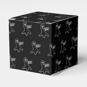 Halloween boggo zwart-wit patroon bedankdoosjes