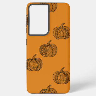 Halloween boho Zentangle ® geïnspireerd pompoen He Samsung Galaxy Hoesje