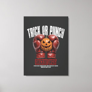 Halloween Bokswedstrijd Knockout Nacht Canvas Afdruk
