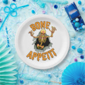 Halloween "Bone Appetit" Papier Borden Papieren Bordje (Feest)