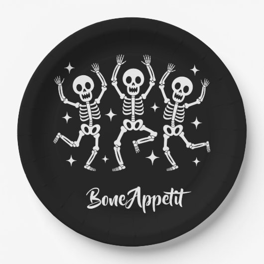 Halloween Bone Appetit  Papieren Bordje (Voorkant)