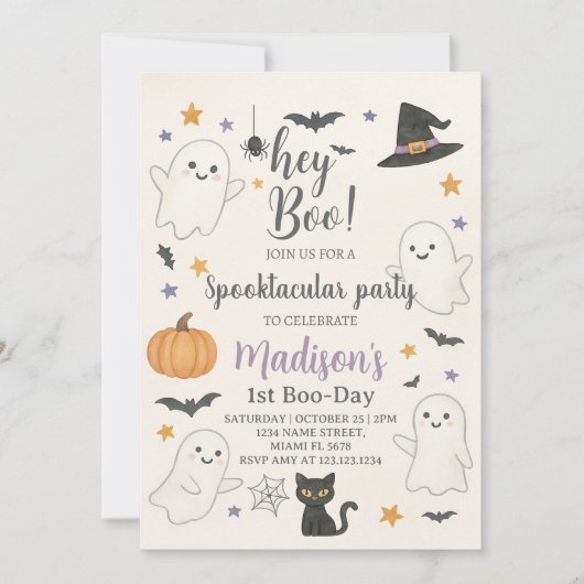 Halloween Boo Bash Spooktacular Party Kaart (Voorkant)