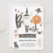 Halloween Boo Bash-uitnodiging-costuumfeest-spooky Kaart (Voorkant)